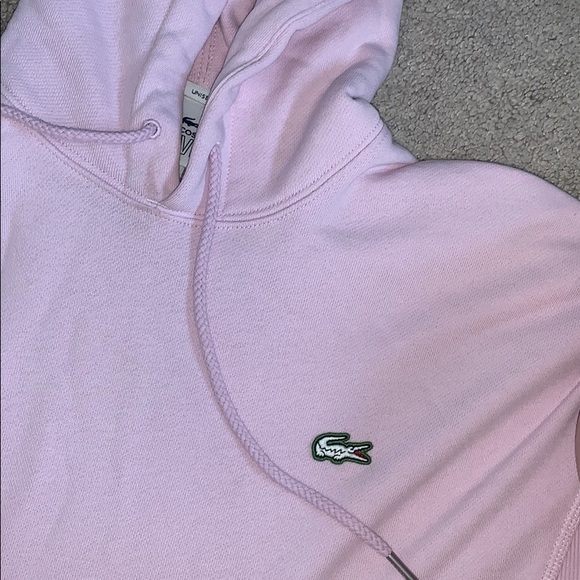 pink lacoste hoodie